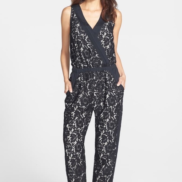 Vince Camuto Pants - EUC Vince Camuto lace crossover jumpsuit